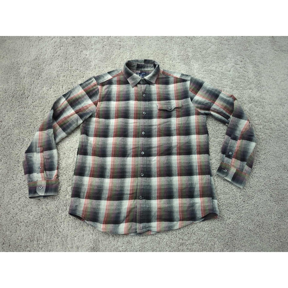 Gap Button Up Shirt Mens L Plaid Flannel Long Sleeve Chest Pocket Classic Fit